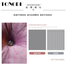 TONGDI Home Soft Lace Large Pillow Back Cushion Long Elastic Backrest Multifunction Luxury Decor For Girl Princess Bedside Bed
