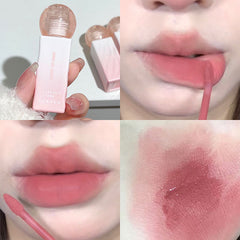 YICKYUE  -  Matte Velvet Lip Glaze Summer Lovely Lip Mud Matte Lipstick Pink Red Lip Gloss Tint Waterproof Non-Stick Cup Korean Cosmetic New