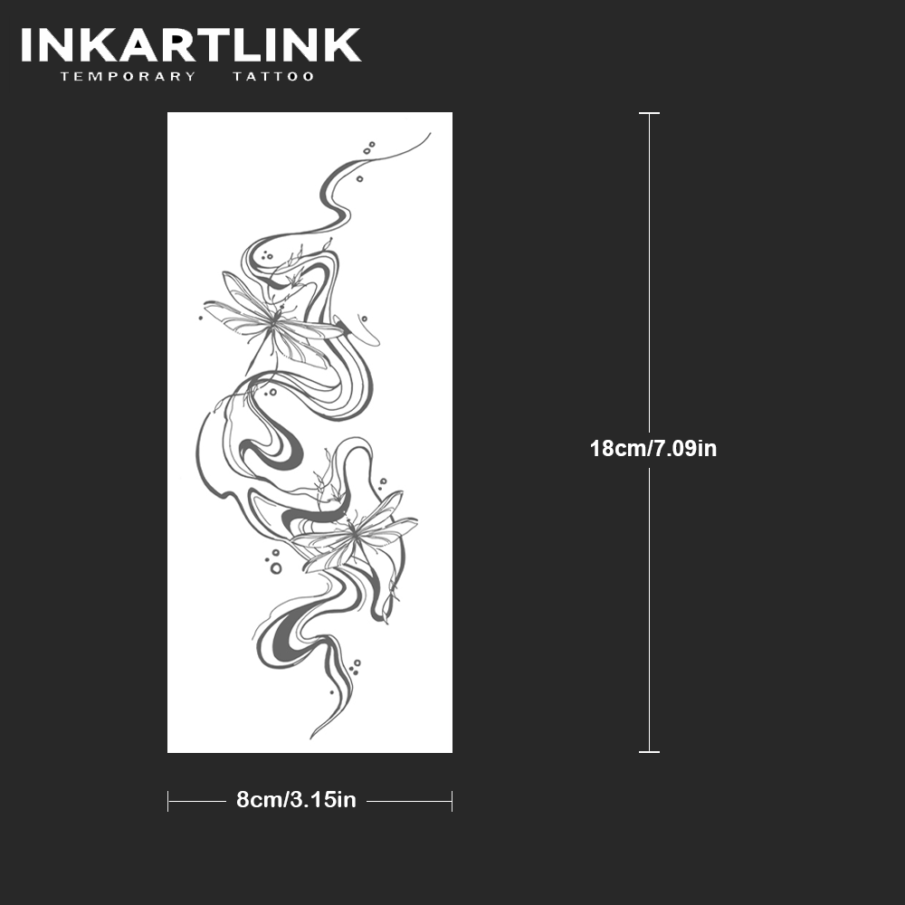 YICKYUE  -  Dragonfly Temporary Tattoo,Lasts To 15 Days New Technology Magic Waterproof Semi Permanent Sticker.