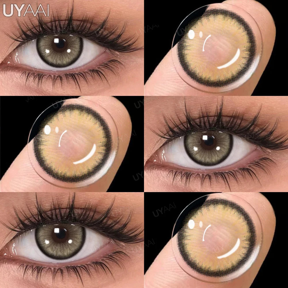 YICKYUE  -  1 Pair Brown Lenses Natural Big Eyes Gray Lenses Cosmetics Korean Style Lenses y2k Colorcon Blue Eye Conatcts Puple Lenses