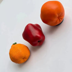 Yickyue  Creative 3D Fruits Magnets Oranges Refrigerator Magnet Apples Fridge Persimmon Sticker Home Door Decor