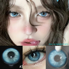 YICKYUE  1 Pair Color Contact Lenses for Eyes Natural Brown Lenses Beauty Fashion lense Blue Contact Lenses Green Eye Contact