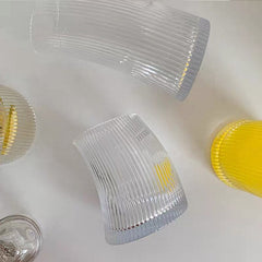 Ins Style Simple Crescent Moon Glass Tilted Water Cup Cold Drink Milk Coffee Juice Cup Decoration Unique Drinking Utensils