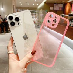 Love Heart Laser Clear Phone Case For iPhone 11 12 13 Pro Max 13 Mini X XR 7 8 Plus 13 Pro 6 6S SE 2 Soft Bumper Lens Protection