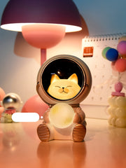 NEW Creative Galaxy Guardian LED Night Light Cute Pet Moon Spaceman Lamps Astronaut Bedroom Decorative Baby Kids Toys Gift