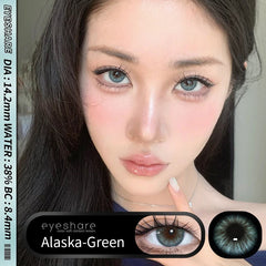 YICKYUE  1pair Color Contact Lenses for Eyes Natural Eye Lens Blue Eye Lenses Brown Lenses Gray Pupils Yearly Green Eye Contacts
