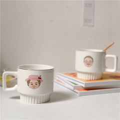 Korean couple ceramic granddad and granddad Mug creative granddad and granddad milk coffee mug