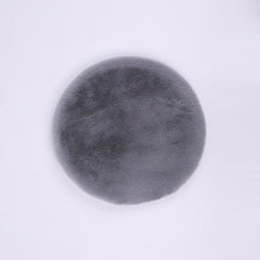 Round Plush Chair Cushion Fur Thickened Buttocks Cushion Bay Window Tatami Seat Mat Buttocks Decoration Solid Color Seat Pad
