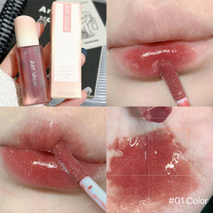 YICKYUE  -  Waterproof Mirror Nude Lip Gloss Red Lip Glaze Moisturizing Long-Lasting Velvet Liquid Lipstick Korean Women Makeup Cosmetics