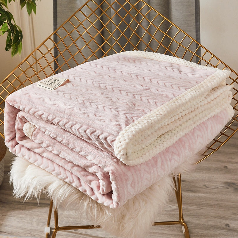 Yickyue Winter Warm Plush Duvet Cover Thick Comfortable Coral Velvet Double Blanket Quilt Cover Dual Purpose Bedding Home Textile