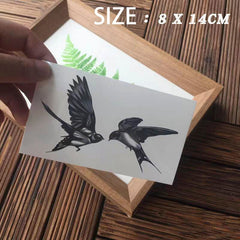 Waterproof Temporary Tattoo Sticker Black Swallow Design Body Art Fake Tattoo Flash Tattoo Clavicle Female Male