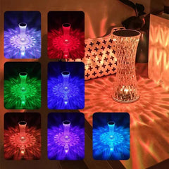 ZCUU Crystal Projector Desk Atmosphere Night Light USB Led Table Lamp Room Decor Nights Lamp Lights For Bedroom Home Decoration