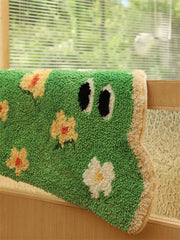 YICKYUE  -  Cartoon Shrub Grass Tufted Carpet Living Room Bedroom Ins Girl Bedside Mat irregular Shaped Bathroom Absorbent Non-slip Foot Mat