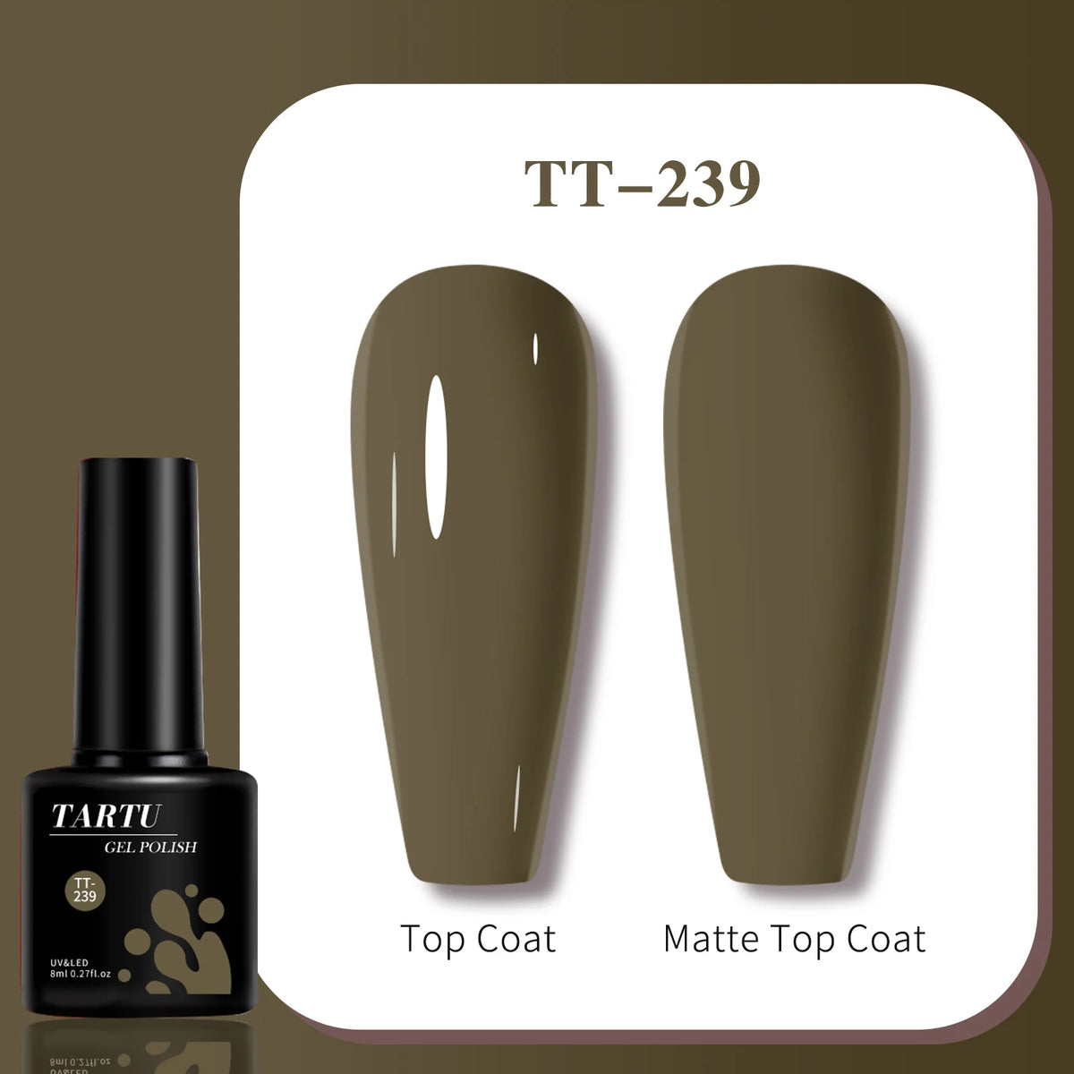 YICKYUE  -  8ml Gel Nail Polish Khaki gray brown Nude Nails Art Soak Off UV/LED Manicure Beautylux Vernis Semi Permanent Esmalte