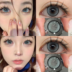 YICKYUE  -  1 Pair Colored Contact Lenses with Degree Natural Eye Contact Prescription Lens Iris Eye Lens Natural Korean Lenses
