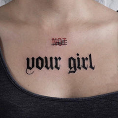 Waterproof Temporary Tattoo Stickers Letter Tattoo Flash Tattoo Chest Female Male