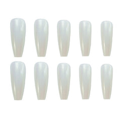 Long Fake Nail Patches Platinum Wearable Nail Patch Finished Nail Patches 24 Pcs Nail Patch With Glue TY