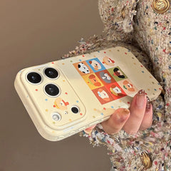 Cute Puppy Case for iphone 17promax Shockproof Cartoon Case for iPhone 16 15 14 13 Pro Max Ins Protector Cover for iphone 17pro