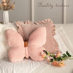 YICKYUE  -  Butterfly Pillow Cute Ins Sofa Pillow Soft Pink Butterfly Pillow Decoration Home Bedhead Portable Pillow Creative Alien Pillow