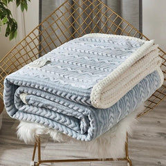 Yickyue Winter Velvet Duvet Cover Soft Snow Fleece Quilt Covers Bedding Grey Blue Comforter Case Twin Full Bed Cover Bedspread Blankets