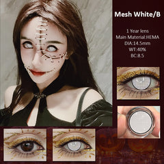 YICKYUE  -  2pcs Halloween Colour Contact Lenses White Lenses Multicolored Soft lenses Anime Cosplay Eye Lenses Fast shipping