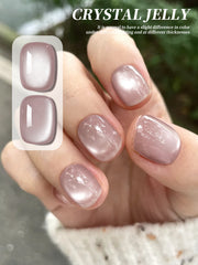 YICKYUE  -  15ML Crystal Jelly Nail Gel Cat eye Semi Permanent Nail Art Soaking UV LED Nail Salon DIY Nail Salon Gel For Spring And Summer