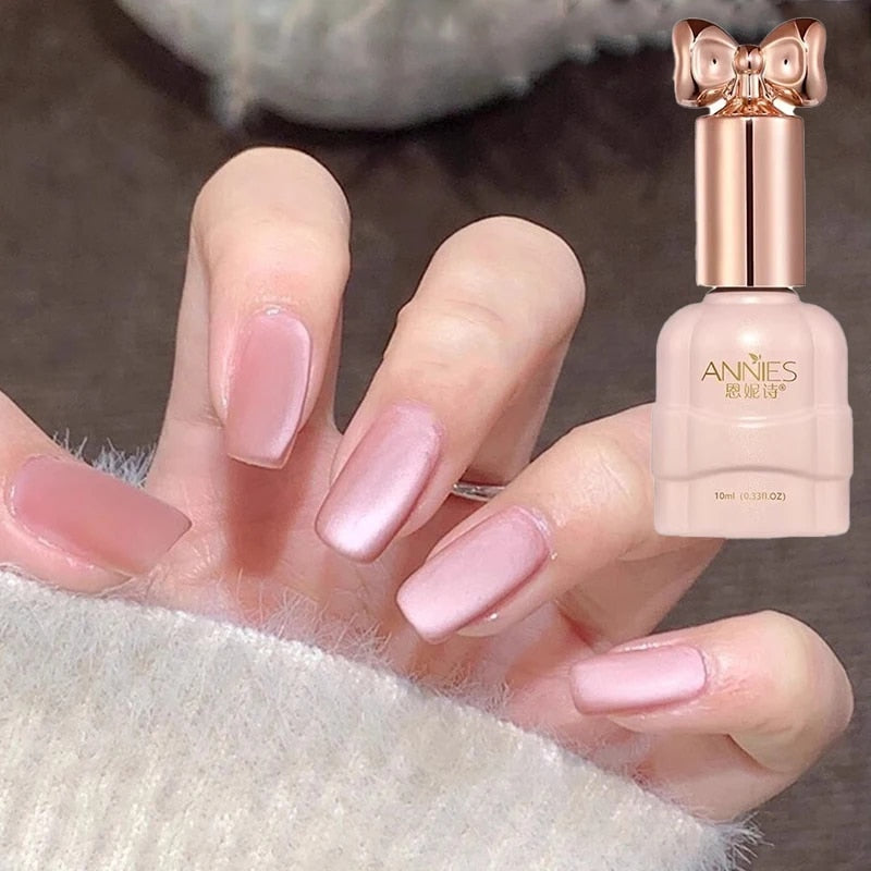 YICKYUE -  10ml Sparkling Water Light Cat Eye Gel Semi Permanent Soak Off Holographic Crystal Magnetic Gel Polish for Nail Art DIY Manicure