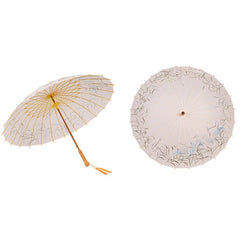 Long Handle Wooden Women Chinese Style Umbrella Umbrella Cherry Blossoms Ancient Dance Umbrella Ladie Decorative Perform Parasol