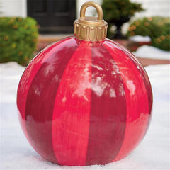60cm Christmas Decor PVC Balls Inflatable Ball Toy Giant Christmas Tree Outdoor 2022 New Year Decorations Toy Ball（No Light）