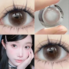 YICKYUE    2Pcs Yearly Soft Circular Colored Contact Lenses Beauty Pupil Gray Blue Eyes Green Makeup Pink Fast Shipping High Quality