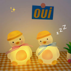 W&G Ins Bedroom Girl LED Night Light Cute Little Duck Room Bedside Lamp Decoration Dormitory New Creative Gift
