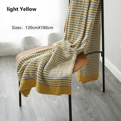 Cutelife Knitted Fluffy Plaid Sofa Blanket Living Room Warm Weighted Throw Blanket Comfy Soft Bed Blanket Cover Home Decoration