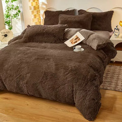 YICKYUE  -  Bed Linen Sets Autumn Winter Warm Bedding Four Piece Set on The Bed Queen Duvet Cover Set with Sheets Single Double Bedding Set