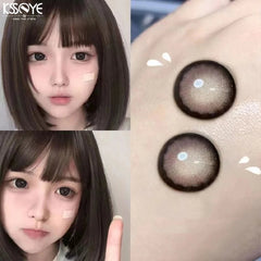 YICKYUE  -  2pcs Myopic Contact Lenses Color Contact Lenses Contact Lenses With Diopter Natural Grey Pink Blue Lenses Free Shipping