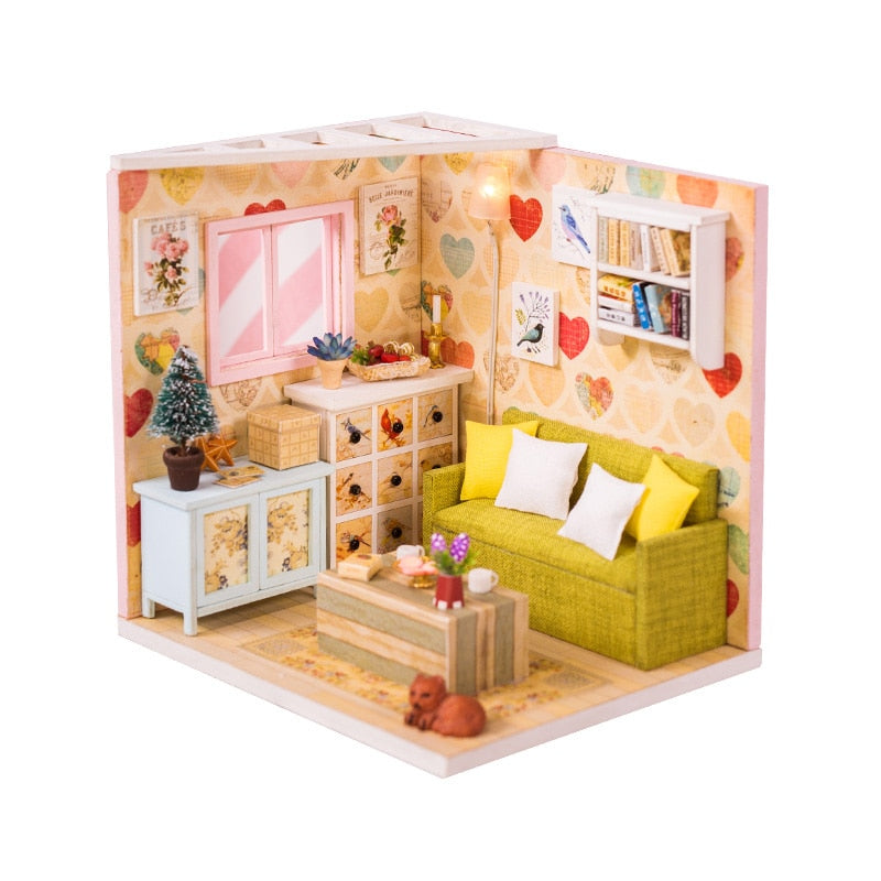 DIY Doll House Wooden Doll Houses Miniature Dollhouse Furniture Swimming Pool Kit Building villa Toy for children Christmas Gift