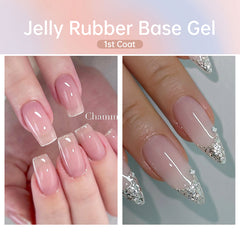 YICKYUE   -  7ml Dark Nude Rubber Base Gel Nail Polish Semi Permanent UV Gel LED Nail Art Varnish for Nails Manicure DIY Design