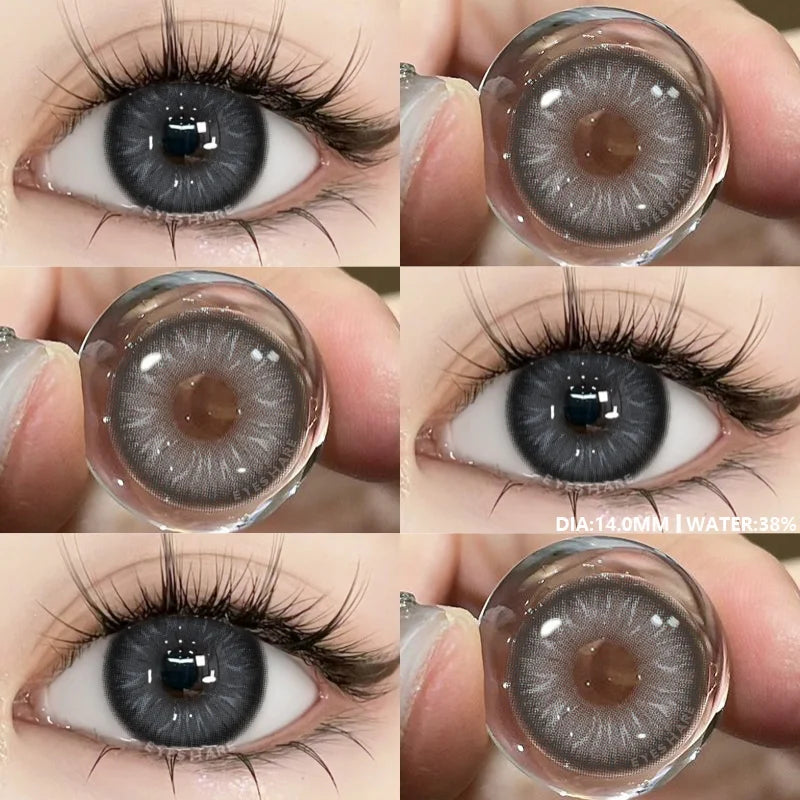 YICKYUE  -  New 1pair Natural Color Contact Lenses for Eyes Blue Lenses Gray Pupils Lens Brown Lense Yearly Cosmetic Green Contacts