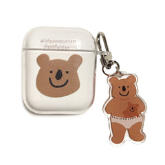 Ins Koala cute earphone case for airpod 2/1 silicone case for apple airpods pro 3 cartoon cover wireless headphone capa keychain