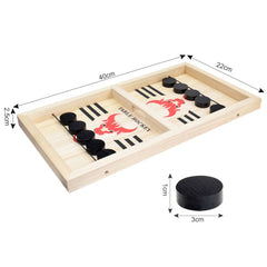 Fast Sling Puck Game Paced Wooden Table Hockey Winner Games Interactive Chess Toys For Adult Children Desktop Battle Board Game