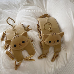 Girls Exclusive Super Cute Cat Drying Rack Multifunctional Drying Rack 10 Clips Drying Socks To Dry Underwear Hanger