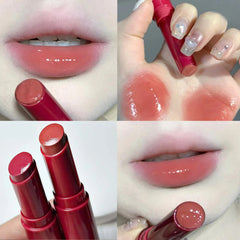 Yickyue Waterproof Jelly Solid Lipstick Pen Mirror Watergloss Lip Glaze Moisturizing Sexy Lip Plumper Long-lasting Lips Makeup Cosmetic
