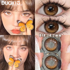 YICKYUE  -  1Pair Korea Color Contact Lens Pupils High Quality Cosmetic Nature  Gray Brown Lenses Makeup Purple Eye Fast Shipping