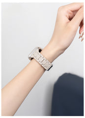 YICKYUE   -  Women Bracelet for Apple Watch Band 45mm 41 46 42 49 44 38 40mm Starlight Acrylic Strap for iWatch Series 10 9 8 7 6 SE Ultra 2