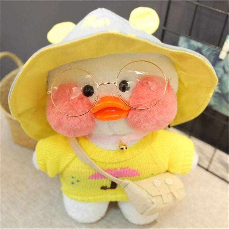 30cm Plush Lalafanfan Ducks Soft Toys Cute Ducks Doll Plush Toy Korean Netred Wearing Hyaluronic Acid Yellow Duck Pillow Gift