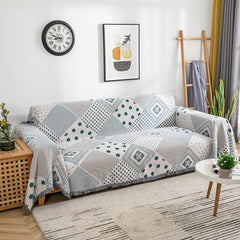 Nordic retro sofa blanket cover sofa towel knitted dust cover livingroom decor geometric bedspread picnic blanket boho rug