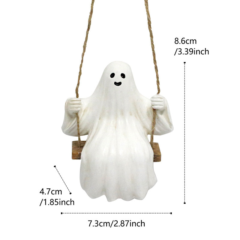 YICKYUE  -  1PC Halloween Swing Ghost Pendants Decorate Ghost Pendants Holiday Gifts Interesting Family Ornaments Decorations
