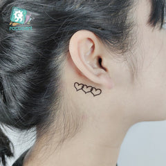Black Waterproof Temporary Tattoo Sticker Fashion Body Art Fake Tattoo Flash Tattoo Arm Behind Ear Sticker Female