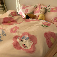 YICKYUE  -  Bedding Set Bed Sheet Set Linen Duvet Cover Double Bed Set Queen Size Luxury Matrimonial Covers Queen Bed