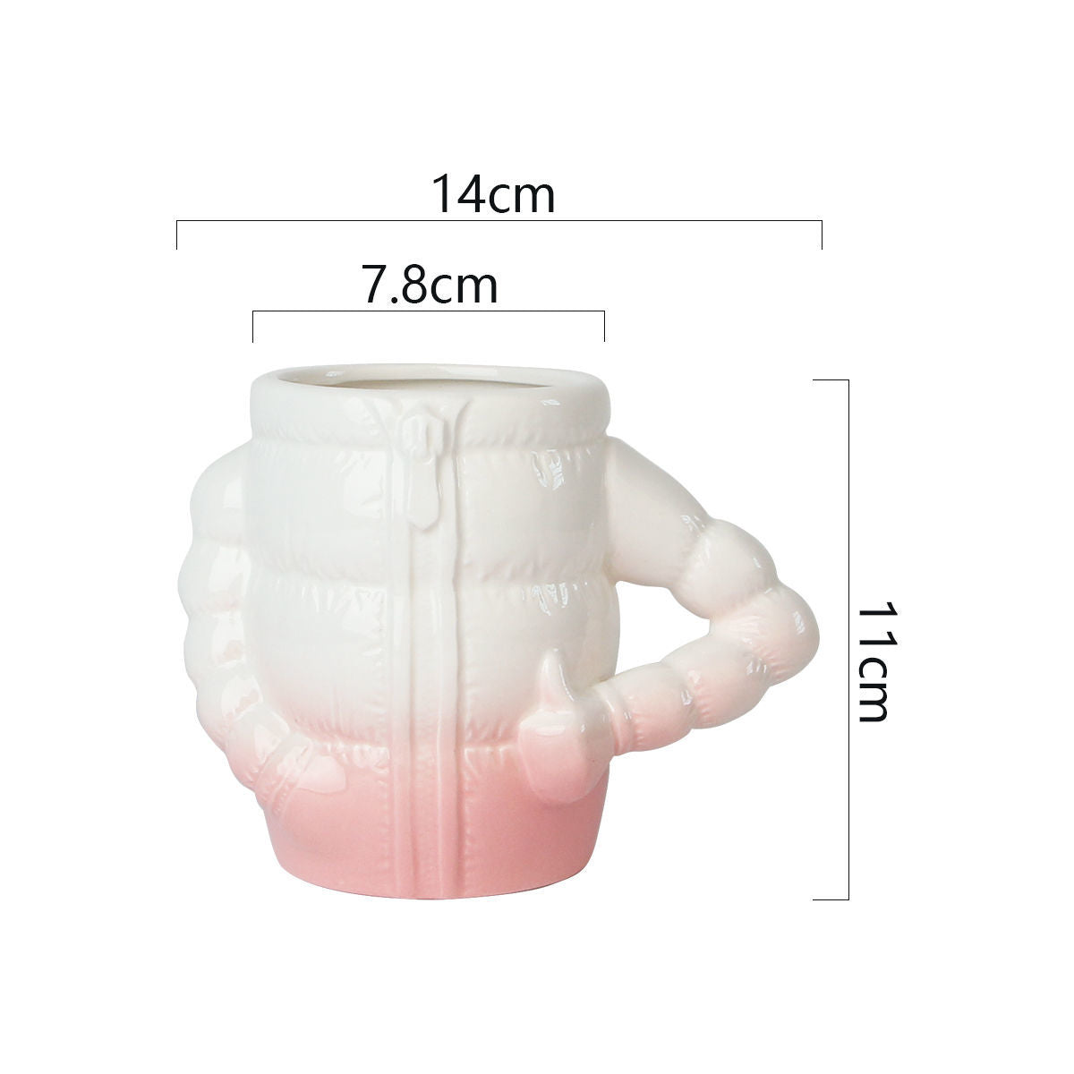 YICKYUE  -  400ML Creative Down Jacket Ceramic Coffee Mug Breakfast Cup Porcelain Drink Mugs For Beer Milk Tea Water Couple Cups