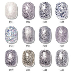 Yickyue Fashion Gel Nail Polish Bright Silver Diamond Semipermanent Soak off  Uv Gel Varnish Lacquer Nails Art